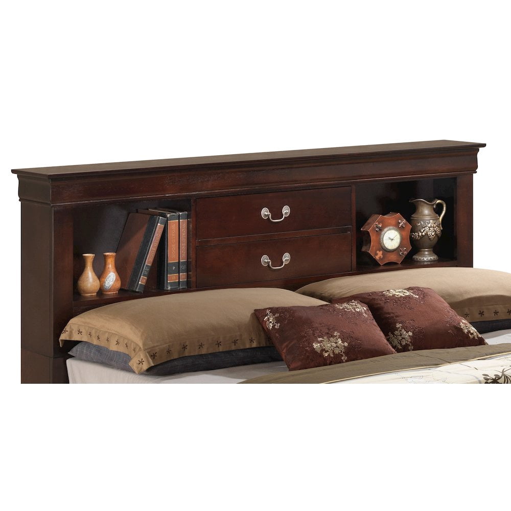 Glory Furniture Louis Phillipe Full Storage Bed in Cappuccino Color