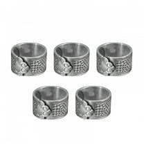 TUWAFE 5 Pieces Sewing Thimble Thimble for Hand Sewing Adjustable Opening Durable Fingertip Thimble Sewing Thimble Finger Protector for DIY Craft