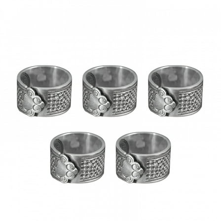 TUWAFE 5 Pieces Sewing Thimble Thimble for Hand Sewing Adjustable Opening Durable Fingertip Thimble Sewing Thimble Finger Protector for DIY Craft