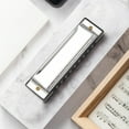 thumbnail image 2 of 2X 10 Holes Blues Harmonica Musical Instrument Stainless Steel Mouth Organ for Children Gifts, 2 of 8