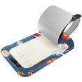 thumbnail image 2 of Square 2Pack PU Leather Christmas Santa Claus Cruise Luggage Tag with Privacy Cover and Name ID Tag for Travel Handbags Backpacks Luggage Tags, 2 of 6