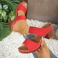 thumbnail image 5 of Ticikt Heel Solid Color Strap Sandals Elegant Summer Dressy Casual Comfortable Footwear, 5 of 9
