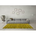 thumbnail image 3 of Ahgly Company Machine Washable Indoor Rectangle Abstract Yellow Modern Area Rugs, 7' x 10', 3 of 4