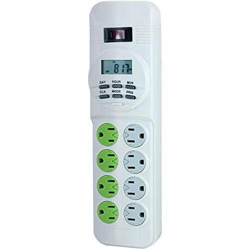 GE 14623 8outlet Surge Protector With Digital Timer, 4ft Cord