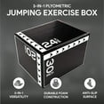 thumbnail image 3 of Fitvids 3-in-1 Rotatable Plyometric Jump Box, Jumping Exercise Trainer with Anti Slip Surface & High Density Foam, Fitness Training, Easy to Clean, 20" × 24" × 30", 16LBS, Black/White, 3 of 10
