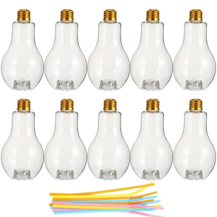 Soimiss Bulb Cup Light Bulb Bottle Assorted Color 1 Set 10 Pcs