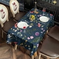 thumbnail image 2 of Pioneer Flower Floral Print Pattern Rectangle Tablecloth 60"x102",Waterproof Polyester Rectangle Table Cloth, Wipeable Spillproof Polyester Tablecloth for Dining, Camping, Indoor and Outdoor, 2 of 6