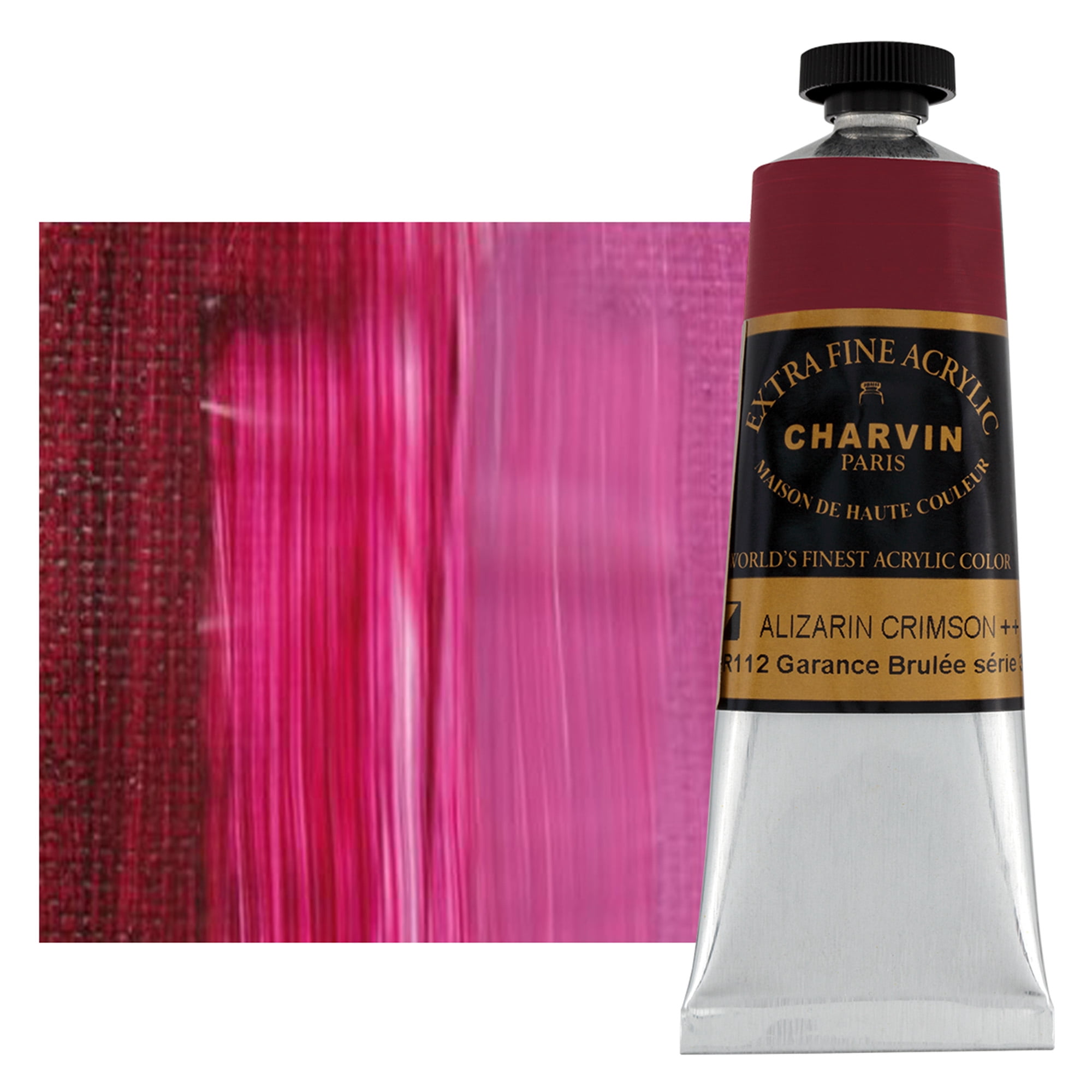 Charvin Extra Fine Professional Artist Acrylic Paint Colors, Nature Themed Hues, 150ml Alizarin Crimson