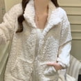 thumbnail image 6 of Lixiuxyad Soft Winter Flannel Pajama For Cozy Long Sleeve Thermal Sleepwear With Elegant Jacquard Pattern Comfortable Loungewear Two Piece Outfit For Cold Nights Womens Pajama Sets L, 6 of 6
