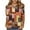 12-Brown, variant on Tshirts for Women Trendy 3/4 Sleeve Tee Shirts Round Neck Loose Casual Blouses Floral Print Pullover Tops