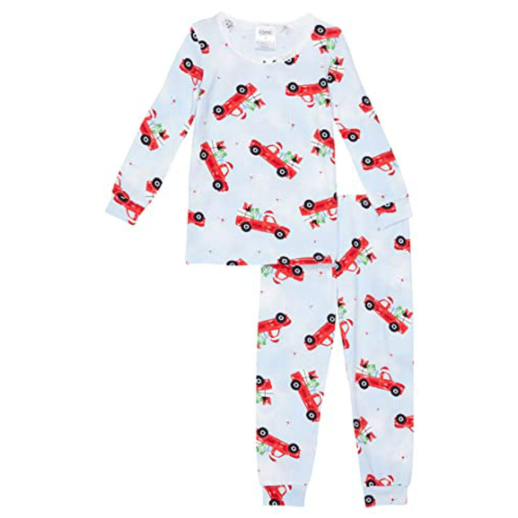 Esme Baby Girl s Full Length Top Pants Toddler Santa Truck 2T Toddler Walmart