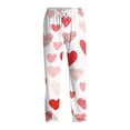 thumbnail image 4 of Hearthz Valentines Pajama Pants Men Men Sleep Pants Heart Graphic Drawstring Wide Leg Lounge Pants Men with Pocket, 4 of 6