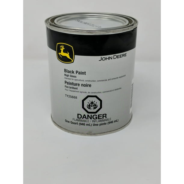 John Deere High Gloss Black Paint Quart TY25668