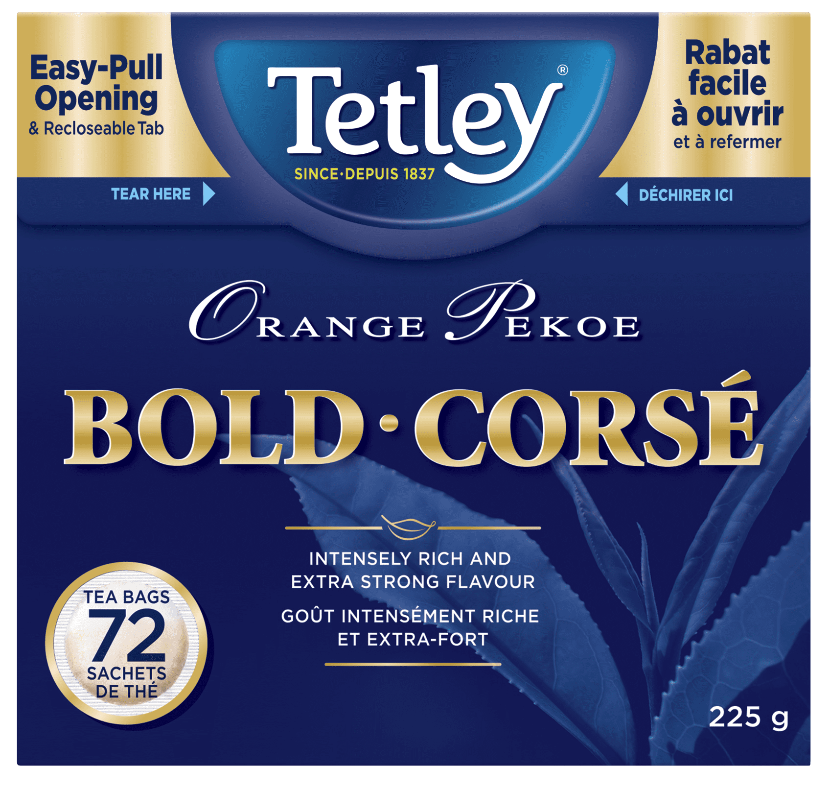 Tetley Orange Pekoe Bold Tea 72ct