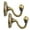 Khaki H, variant on 2 Pack Metal Curtain Holdback Hooks European Vintage Wall Tieback Hanger Alloy Window Drapery Holder Easy Install Decorative for Home Office