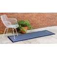 thumbnail image 3 of Sabrina Soto Outdoor Collection Area Rug - Prescott (2' x 6' 1" Runner Navy Blue/Ivory), 3 of 9