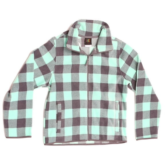 98501-MNT-14/16 Just Love Polar Fleece Girls Jacket (Charcoal / Mint, 14-16)