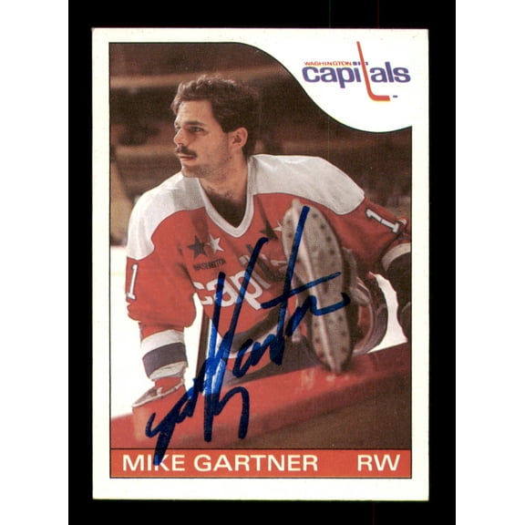 Mike Gartner Autographed 1985-86 Topps Card #46 Washington Capitals SKU #251123