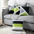 thumbnail image 6 of Set of 4 Throw Pillow Covers Modern Abstract Stripe Simple Geometric Acrylic Bold Decorative Pillow Cases Home Decor Square 16x16 Inches Pillowcases(Grey Green), 6 of 6