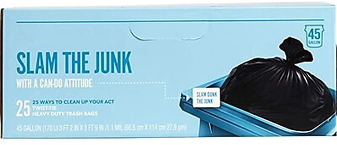 MyOfficeInnovations 45 Gallon Trash Bag Low Density 1.1 Mil Black 24377877