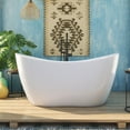 thumbnail image 3 of Dreamline BTNL5928FFXXC09 Nile 59" Free Standing Acrylic Soaking Tub - White / Satin Black, 3 of 9