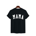 thumbnail image 6 of Charella Shirts for Women Summer Tops Letter Print Graphic Short Sleeve Tee Summer Basic Crew Neck Casual Loose Tops (L, Black), 6 of 6