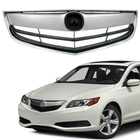 For 2013 2014 2015 ACURA ILX Sedan Chrome Front Upper Grille Grill Replacement
