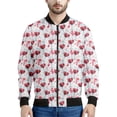 thumbnail image 5 of Chaquetas con estampado 3D de copas de vino de dibujos animados para hombre, sudadera de manga larga de gran tamaño, ropa de calle, chaqueta bomber informal con cremallera, abrigo, 5 of 5