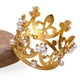 thumbnail image 4 of Mini corona dorada para pastel YONGSHENG Tiara Cupcakes pequeños Baby Shower cumpleaños boda decoraciones para fiestas temáticas de princesa, 4 of 4