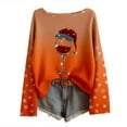 thumbnail image 3 of MHFRRA Sudadera con Capucha Sin Cabeza Atmosphere para Mujer Naranja, 3 of 4