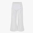 thumbnail image 4 of ASFGIMUJ Women's Cool And Loose Wide Leg Pants Fashionable And Versatile Palazzo Trousers With High Waist Flattering And Trendy White XL, 4 of 5
