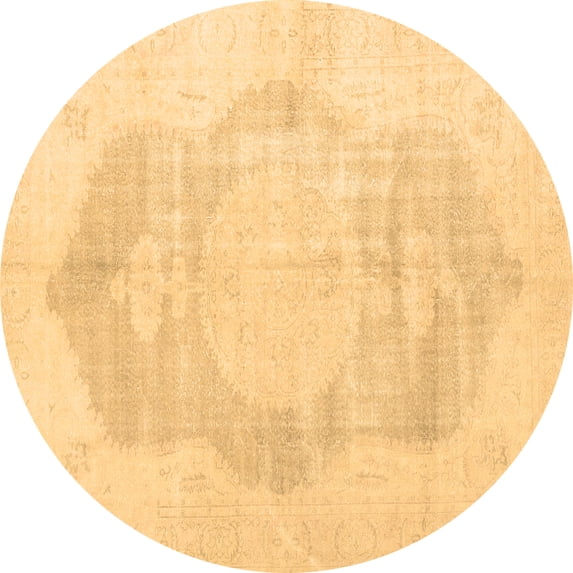 Ahgly Company Indoor Round Persian Brown Traditional Area Rugs, 5' Round