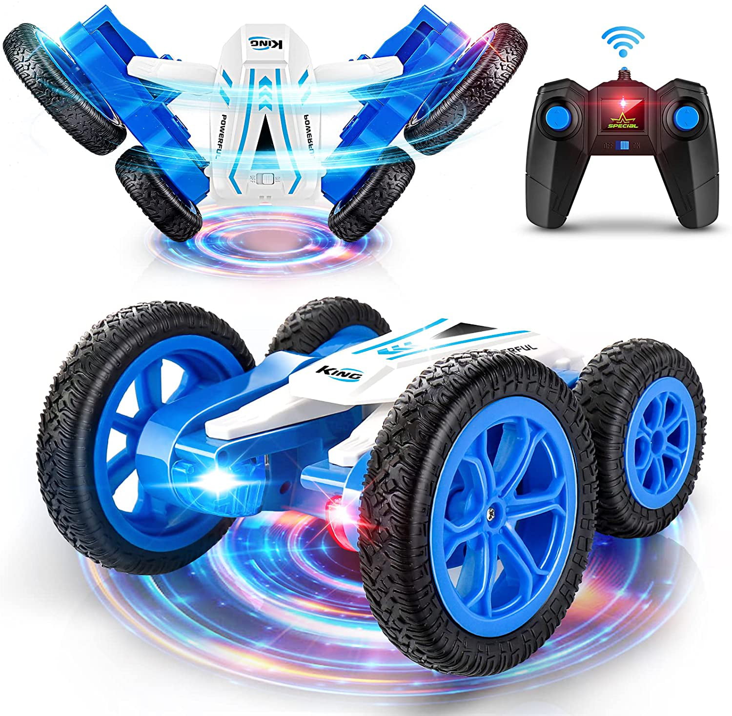 2.4G 4WD RC Car Stunt Drift 360° Flip Remote Control Off Road Double Sided Toy