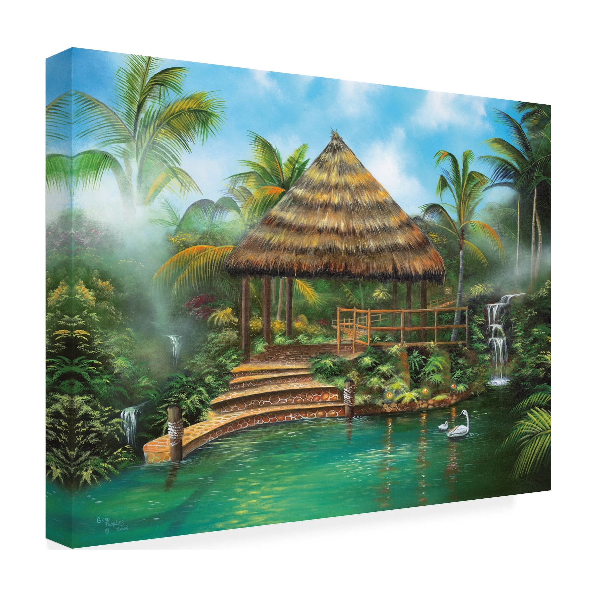 Trademark Fine Art 'Tropical Paradise' Canvas Art by Geno Peoples