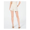 thumbnail image 2 of LEYDEN Womens Beige Belted Pleated Shorts M, 2 of 2