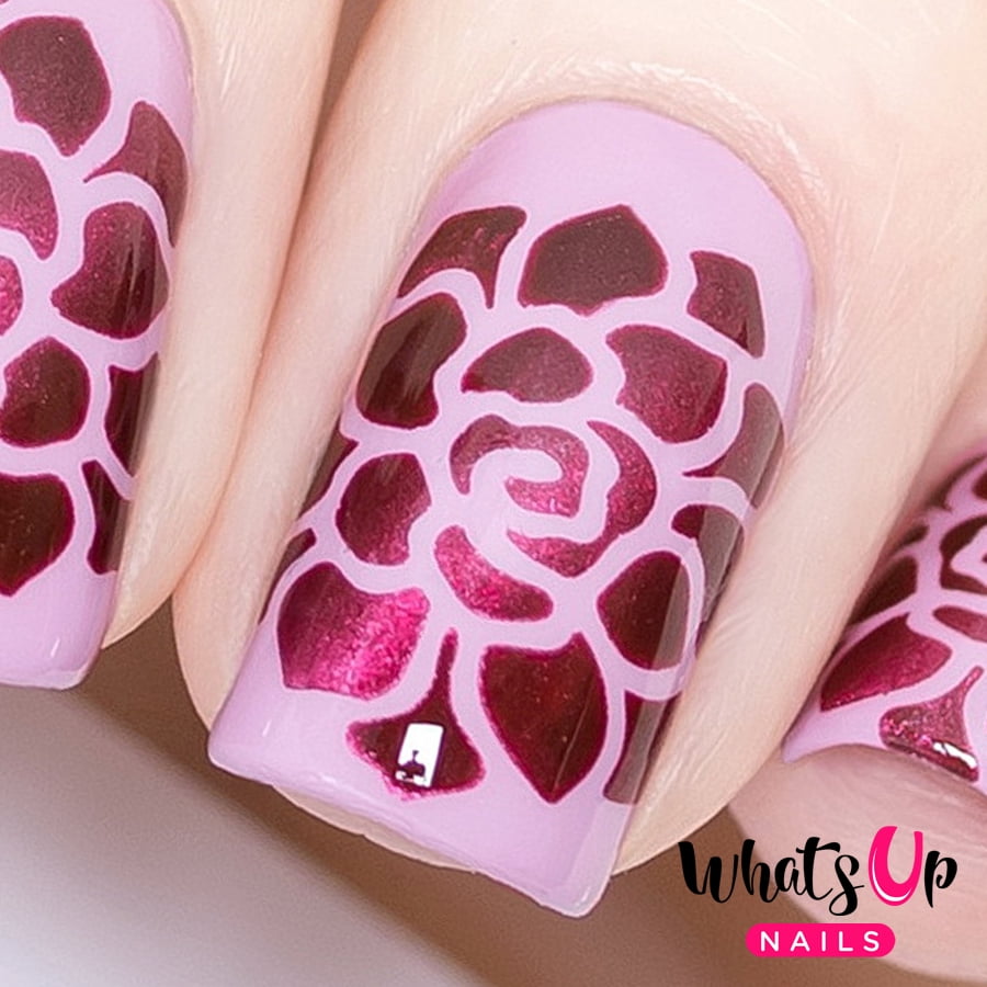 Whats Up Nails - Succulent Vinyl Stencils Nail Art Design - Walmart.com