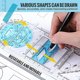 thumbnail image 2 of Multifunctional Geometric Ruler, Mathematics Drawing Ruler, Geometric Drawing Template Measuring Draft Rulers for Student School Office, 2 of 5