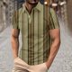 thumbnail image 2 of Mens Manga Corta Botón Abajo Camisas con Bolsillo Pulover Botón de Impresión de la Camisa de Solapa de Poliéster Cuello de Vuelta, Blusa Casual para Hombres, 2 of 5