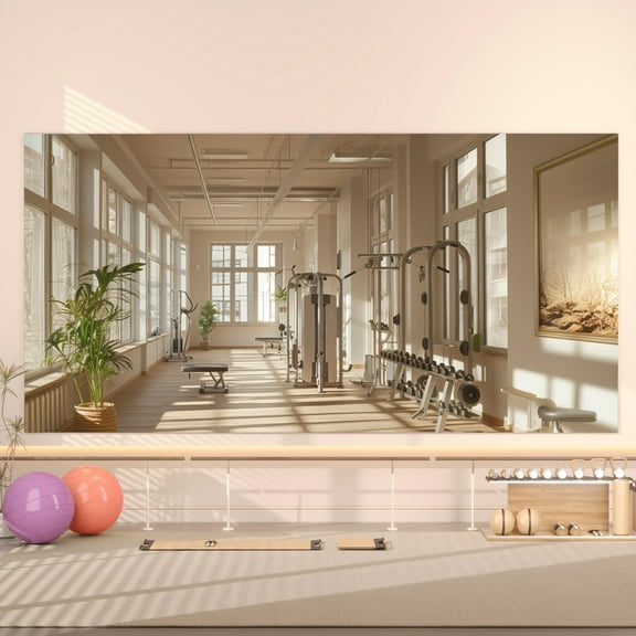 Hasipu 72"x36" Frameless Home Gym Mirror Large Full Length Wall Mirrors for for Workout, Yoga, Garage, Bedroom, Dance
