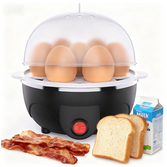 Efficient Egg Cooker, 7 Eggs Capacity, Fast & Versatile Egg Cooking, Auto Shut Off Feature