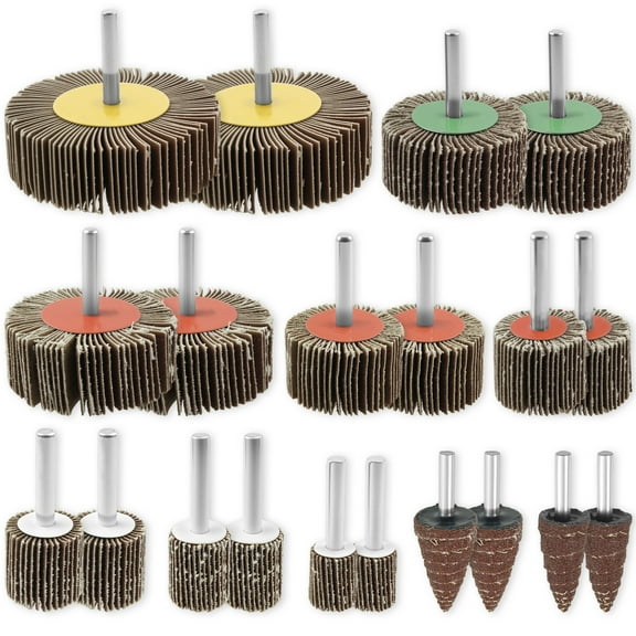 20 Pcs Flap Wheel Sander Set 80 Grits Die Grinder Flap Wheel with 1/4 Inches Shank for Drill Electric Grinder Electric Tool