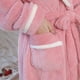 thumbnail image 4 of Pijama de lana coral, diseño de felpa para mujer, ropa de casa, pijama, bata de baño cálida y gruesa, 4 of 6