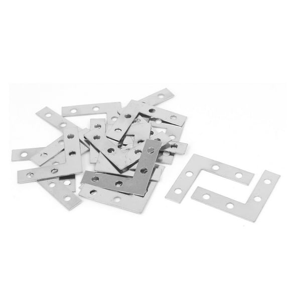 Unique Bargains 38mmx38mmx1mm L Shape Angle Bracket Corner Brace Mending Plate 20pcs
