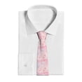 thumbnail image 2 of XMXY Pink Heart Pattern Mens Necktie Ties , Simple And Romantic Formal Bussiness Wedding Party Printed Tie, 2 of 9