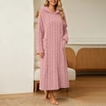thumbnail image 7 of LYEAA Fleece Robes for Women with Hood Pullover Bathrobes Pocketed Solid Soft Long Sleeves Hooded Warm Housecoat Pink M, 7 of 7