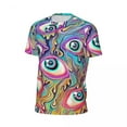 thumbnail image 5 of T Shirt For Men Colorful Dripping Eyes Male Eyeball Awesome Running Breathable Summer Fashion Tee Sh, 5 of 7