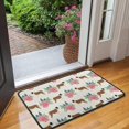 thumbnail image 2 of Saint Bernard Dog Breed and Flower Floral Door Rugs,Washable Non Slip Door Mats Indoor,Decorative Door Mats,Entry Mat Indoor for Entrance,Bedroom,Kitchen,Bathroom,30"x17", 2 of 6