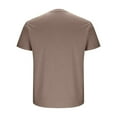 thumbnail image 4 of Wyobmus Men's Crew Neck T-Shirts Breathable Moisture Wicking Sport Shirt Lightweight Soft Home Wear Tops With Odor Control Solid Color T-Shirt S-2Xl B-Coffee, 4 of 6