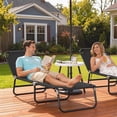 thumbnail image 2 of Outsunny Chaise Longue Pliante, Chaise de Bronzage avec Dossier Réglable, Noir, 2 of 8