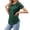 Dark Green-2, variant on Womens Summer Blouses Solid Color Shirt Short Sleeve Summer T-Shirts Trendy Blouse Trendy Work Clothes